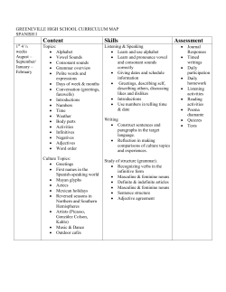 Spanish - Greeneville City Schools
