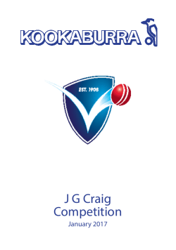 J G Craig Competition Handbook 2017