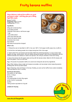 Fruity banana muffins