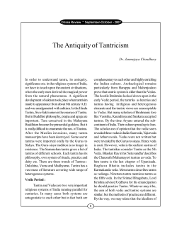 The Antiquity of Tantricism