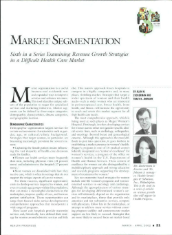 market segmentation - Catholic Health Association