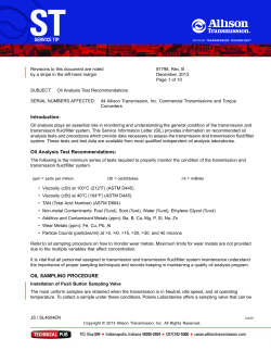 Oil Analysis Test Recommendations