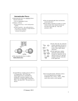 Intermolecular Forces
