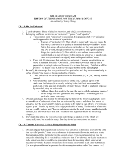 OCKHAM`S THEORY OF TERMS