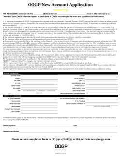 New Account Application