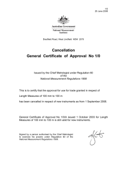 Length Measures of 100 mm to 100 m