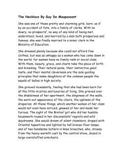 The Necklace By Guy De Maupassant