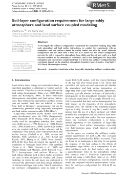 Soillayer configuration requirement for largeeddy atmosphere and