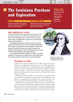 2 The Louisiana Purchase and Exploration The Louisiana Purchase