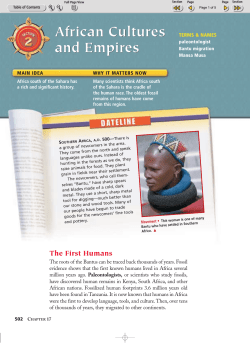 African Cultures and Empires African Cultures and