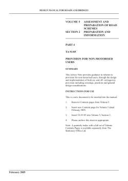 ta 91/05 - Standards for Highways