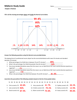 Midterm Study Guide 99.8% 95% 68%