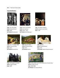 Art 2 Final Exam Study Guide Image Identification Title: The Fall of
