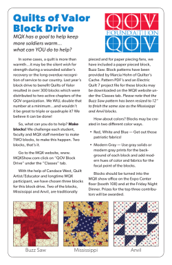Quilts of Valor Block Drive