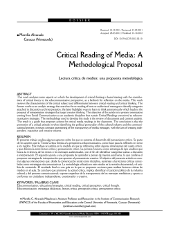 Critical Reading of Media: A Methodological Proposal
