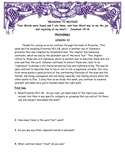 proverbs - Calvary Murrieta