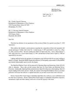 BMWE-NEC 45 Side Letter No. 3 June 27, 1992 Mr. J. Dodd