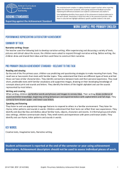 Student achievement is reported at the end of the - K