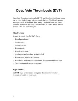 Deep Vein Thrombosis (DVT) - Spanish