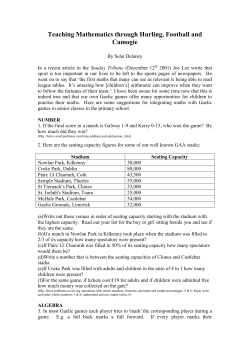 Teaching Mathematics through Gaelic Games