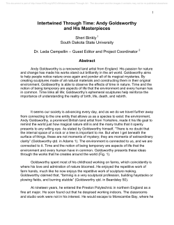 Intertwined Through Time: Andy Goldsworthy and His Masterpieces