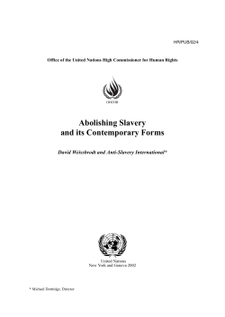 Abolishing Slavery and its Contemporary Forms