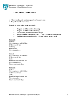 Return to Throwing Program - Boston Shoulder Institute