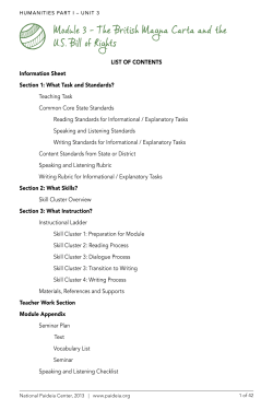 Module 3 - The British Magna Carta and the U.S. Bill of Rights