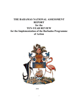 Bahamas National Assessment Report 2004