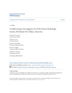 A Stable Isotopic Investigation of a Polar Desert