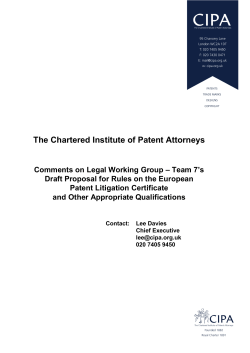 The Chartered Institute of Patent Attorneys