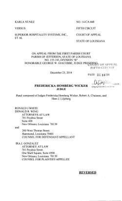 FREDERICKA HOMBERG WICKER Cheryl Quirk L