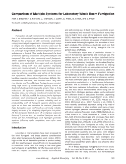 Comparison of multiple systems for laboratory whole room fumigation