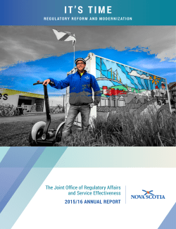 IT`S TIME - Government of Nova Scotia