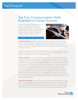 Top Five Communication Skills Essential to Career Success