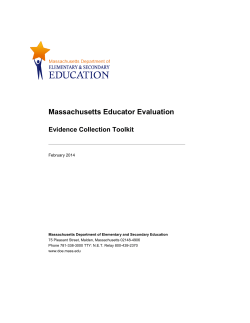 Evidence Collection Toolkit - Massachusetts Department of