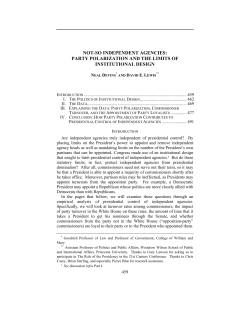 not-so independent agencies: party polarization