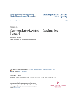 Gerrymandering Revisited&mdash;Searching for a Standard