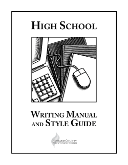 High School Writing Guide