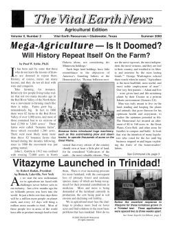 Agricultural Edition Summer 2000