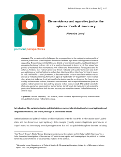 to access the paper - Political Perspectives Journal