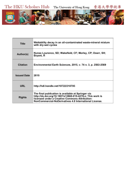 Title Wettability decay in an oil-contaminated waste