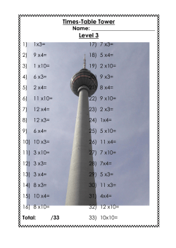 Times-Table Tower Level 3 - Birchfield Primary School
