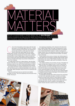 The UK is a world leader in textile design and, as Ann Morgan