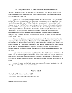 The Story of an Hour vs. The Machine that Won the War Works Cited