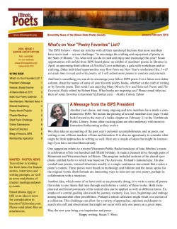 What`s on Your "Poetry Favorites" List?