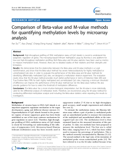 Comparison of Beta-value and M-value methods