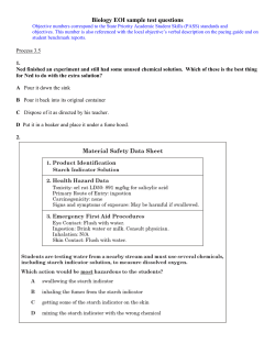 Biology EOI sample test questions