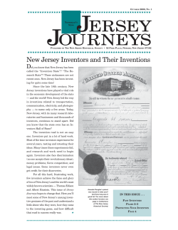 October, 2000 No. 1 - The New Jersey Historical Society
