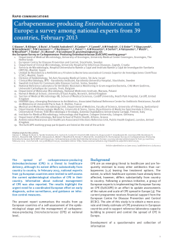 Carbapenemase-producing Enterobacteriaceae